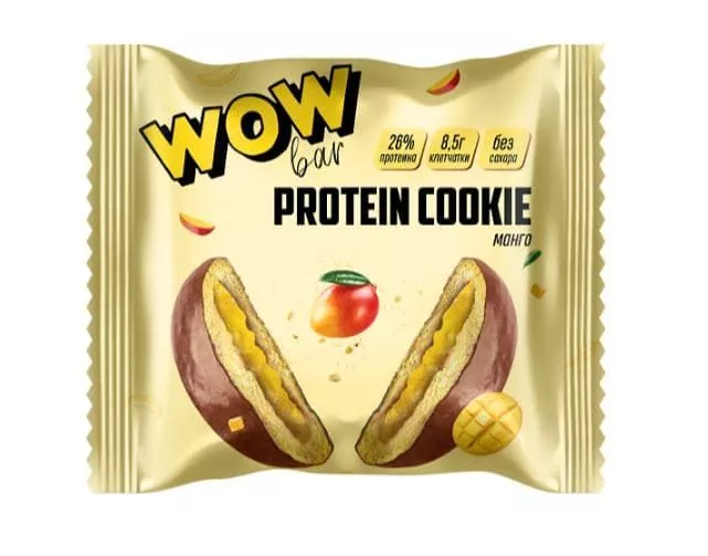 Prime Kraft Протеиновое Печенье WOWBAR с Начинкой 40g (х10)