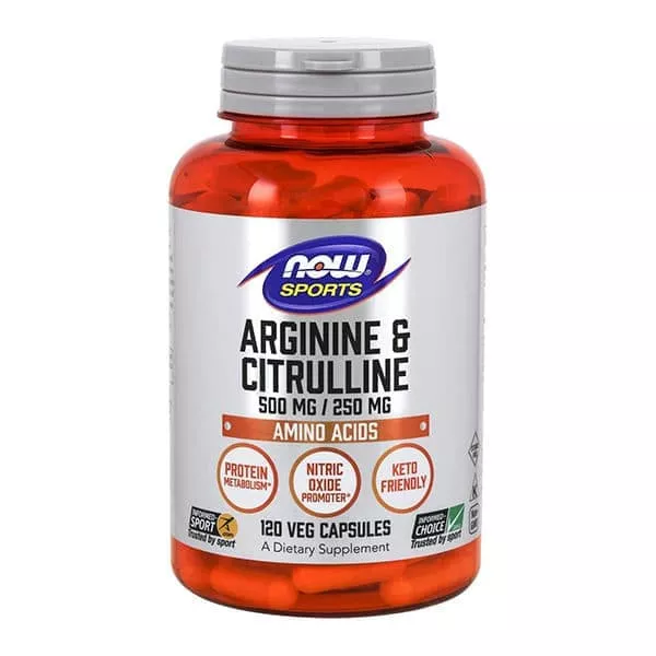 NOW Arginine 500mg Citruline 250mg 120 caps