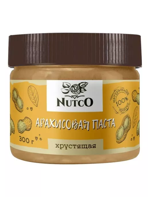 NUTCO Арахисовая паста хрустящая - 300g