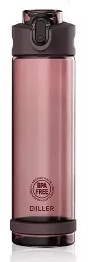 Diller Бутылка для воды D23 550ml (Розовая)