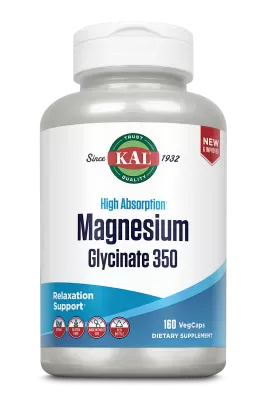 KAL Magnesium Glycinate 350mg 160 vegcaps