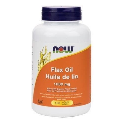 NOW Flax Oil Organic 1000 mg 100 sof фото