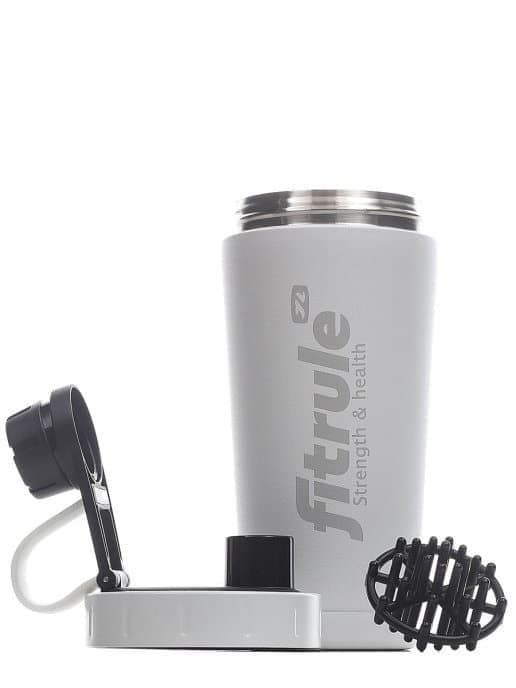 FitRule Шейкер алюминиевый с крышкой Twist 700ml (Белый)