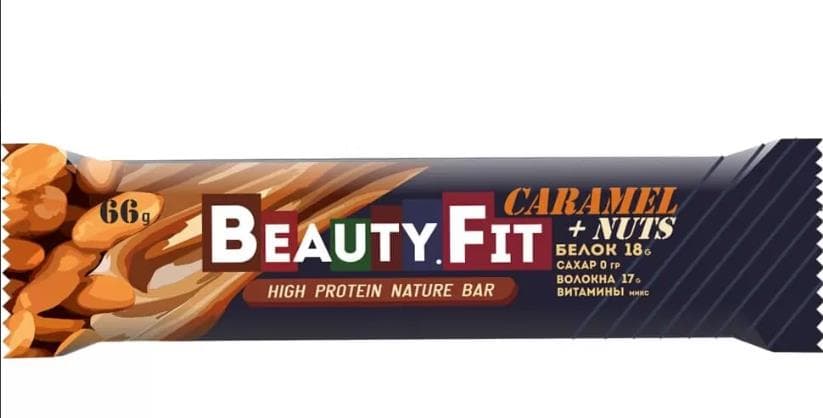 Beauty Fit Crunch Caramel Bar 60 g фото