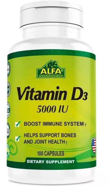 Alfa Vitamins Vitamin D3 5000 IU 100 caps фото