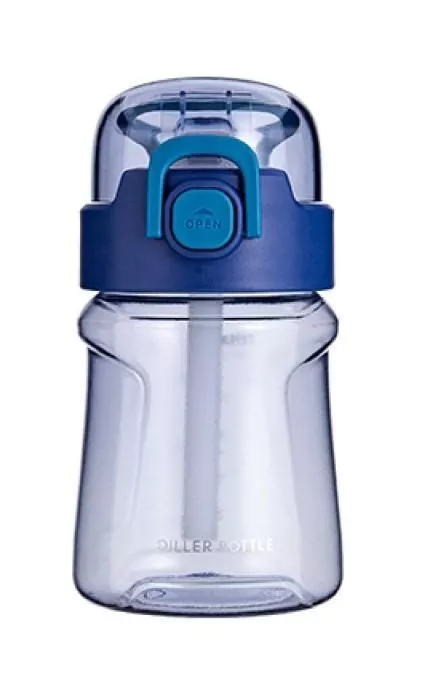 Бутылка для воды Diller DB-003 400 ml (с трубочкой) (Синий) фото