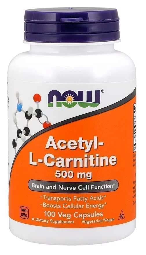NOW Acetyl L-Carnitine 500 mg 100 caps фото
