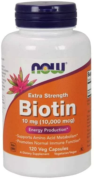 NOW Biotin 10000mcg 120 caps фото